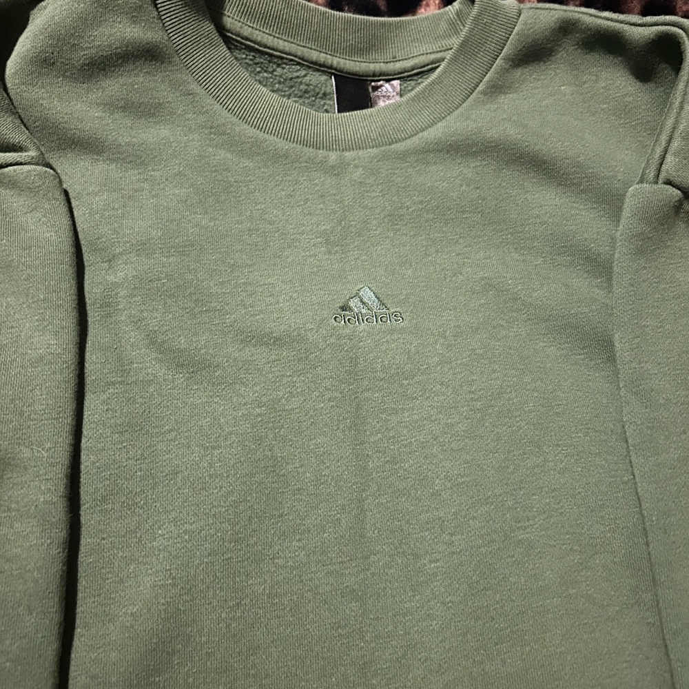 Adidas Olive Crewneck Sweatshirt
